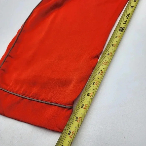 MINAA MONROE 2PC Orange Beige Button Shirt Pants Womens SET Lighweight XL - Picture 15 of 16